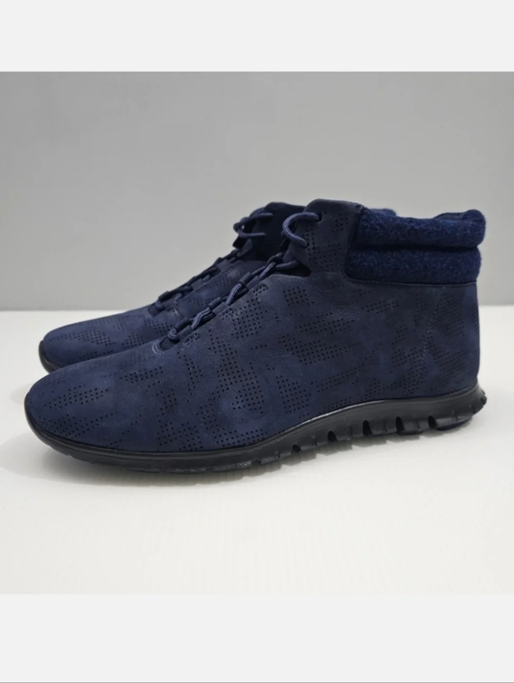 Cole Haan Zerogrand Ankle Boot Women 6 Blue Leather Perforated Lightweight Hiker